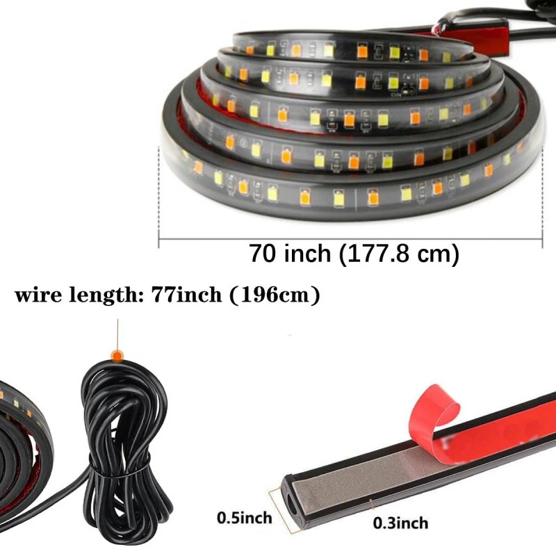 Unbranded 2PC-70" Running Board LED Light Side Step Strip Bar