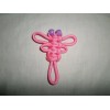 Unbranded Pink Dragonfly Paracord Keychain or Zipper Pull Pink with