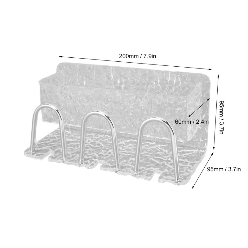 Water Ripple Toothbrush Holder Acrylic Punch Free Wall Mount Toothbrush