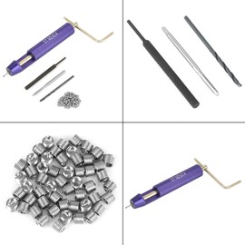 Chazcool 50pcs Thread Repair Kit, M2 x 0.4 Stainless Steel Wire Thread Insert Combination Tool Set for Restoring Damaged Wires in Steel M2 x 2D
