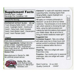 Herbs Etc. Allertonic® 120 Stoftgels Sabor Sin Sabor