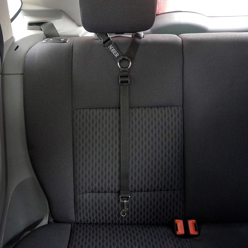NOBER Pet Dog Cat Seat Belts, Car Headrest Restraint Adjustable