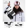 Caracaleap Ski Gloves Men Women Mittens 3 Finger Gloves Waterproof