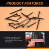 Rustark 1200Pcs 6 Sizes Black Metal Nails Tacks Assortment Kit