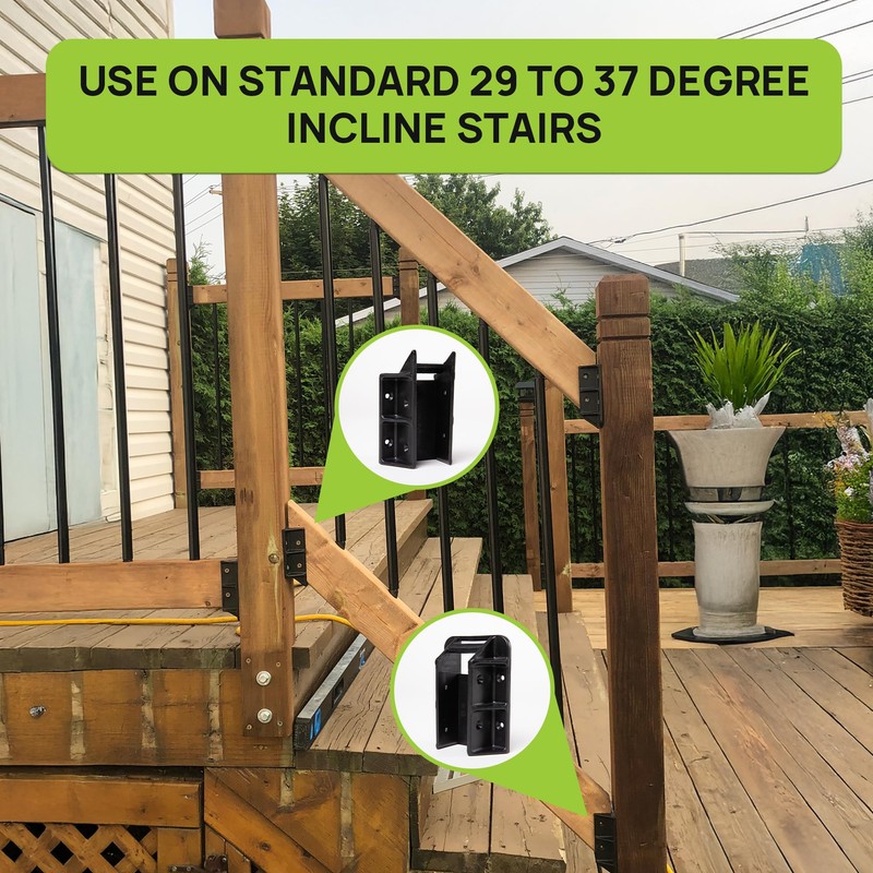 Fence & Deck Rite Stair Railing Hangers for 2x4 (1.5”x3.5”)