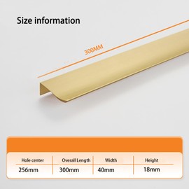 JNRFTY 10 Pack Cabinet Pulls Hidden Drawer Pulls Handle Aluminum Drawer Handles Cabinet Door Handles Pull for Home Kitchen Door Drawer Cabinet (Gold,300mm Total Length)