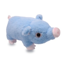 Cute Little Piggy Stuffed Animal, Adorable Snuggly Pig Plush Toy with Sweet Snout and Expressive Eyes, Super Soft and Lifelike Piglet Plushies for Gifts or Plushie Collectors 10 Inches (Blue)