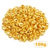 100 Gram Bright Golden Bail Tube Beads Mixed Alloy Bail