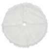 White Faux Fur Christmas Tree Skirt for Holiday Decorating –