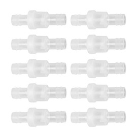 10 Uds Válvula de Retención Unidireccional Válvula de Retención de Manguera de Plástico Válvula de Retención de Diafragma Válvula de Retención para la Industria Química (12mm translucent)