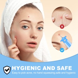 Sterile Pimple Needles, 50 Pcs Disposable Acne Needles and 72 Dots Acne Pimple Stickers - Effective Blemish & Blackhead Removal Tools for Clear Skin
