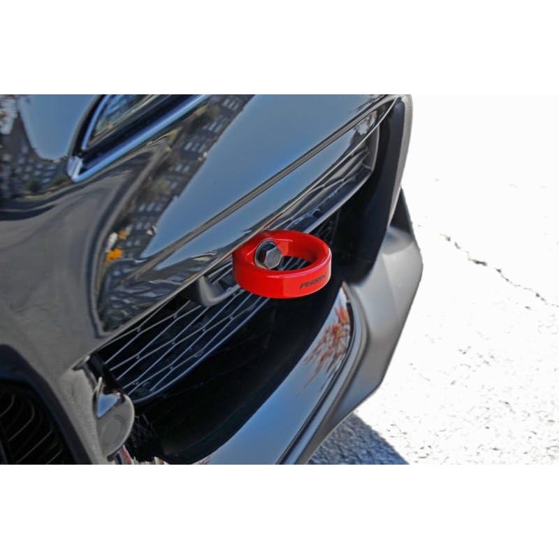 Perrin Performance Aluminum Front Tow Hook Kit Red Compatible with