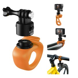 TELESIN S2 Camera 360 Flexible Mount Band Wrap Quick Release, Bike Motorcycle Handlebar Bar Tube Stick Pole Mounts Accessories for GoPro hero 13 12 11 10 9 Insta360 X3 X4 Ace Pro DJI Action 4 Pocket 3
