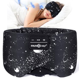 Musicozy Sleep Mask with Bluetooth Headphones,100% Natural Silk Sleeping Mask Headphones for Men Women,Soft Dual-Sided All-Season Bluetooth Eye Mask for Sleeping,Travel,Relax,Yoga,Meditation