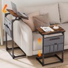ELYKEN TV Tray Table, Adjustable Height & 90° Tilt Narrow