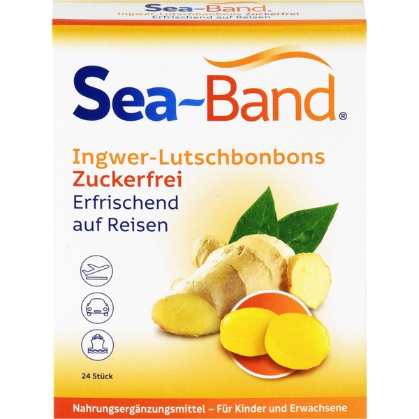 Sea-Band Ingwer-Lutschbonbons zuckerfrei, 24.0 St. Bonbons