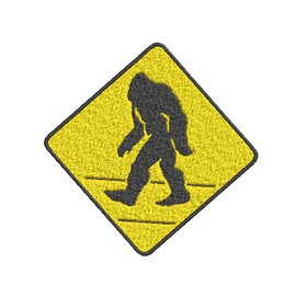 Bigfoot Sasquatch Lives Patch Embroidered 4.7" Iron-On or Sew-On Premium Detailed Applique, Vest Jacket Clothing, Nature Adventure Animal Camping Hiking Trail National Park Mountains Forest Souvenir