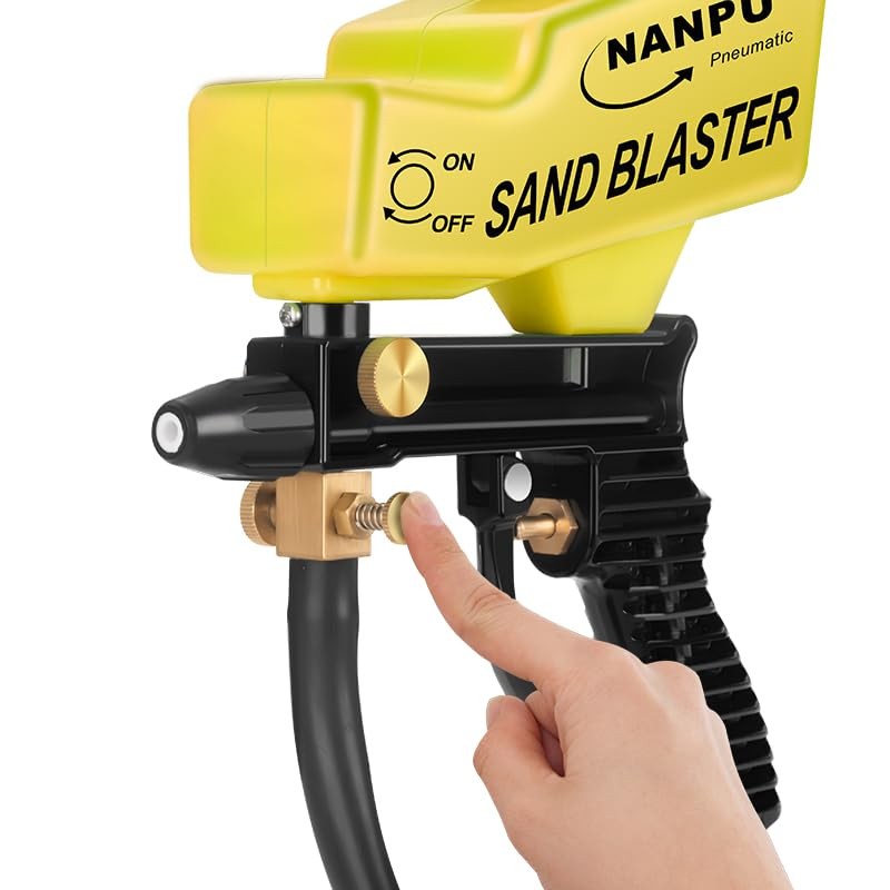 NANPU Light-Duty Air Sandblaster Gun Kit with Siphon & Gravity