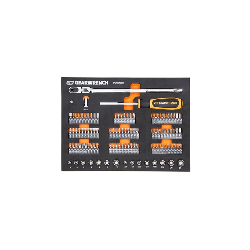 GEARWRENCH 105 Piece 1/4” Drive Slim Head Mechanics Tool Set