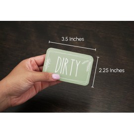 Double-Sided Dishwasher Magnet Clean Dirty Sign, Clean and Dirty Magnet for Dishwasher, Dirty or Clean Magnetic Signs, Clean/Dirty for Stainless Steel Decor, Dish Washer Sign Magnet