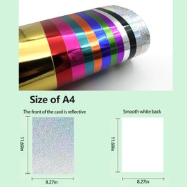 TGXRZX Metallic Cardstock Paper,holographic cardstock,Size 8"x 11"(250gsm),15PCS,Mirror Finish Gold Foil Board for Crafting,Invitations,and Decorations,Die Cut and Plotter,Card Making(Small round dot)