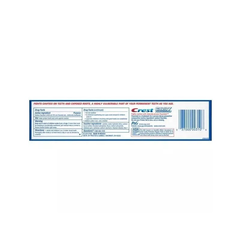 Crest Original Crest Cavity Protection Toothpaste Regular - 8.2 Ounce