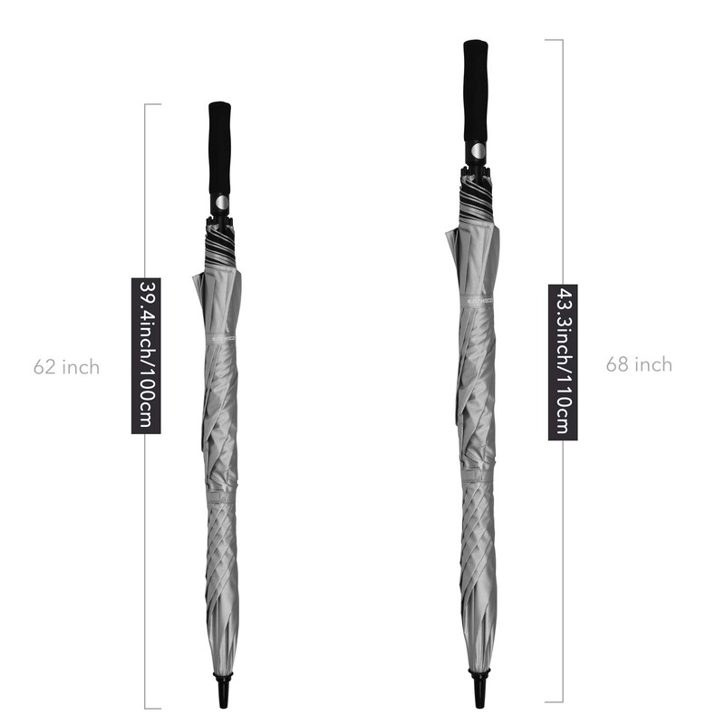 ZEKAR 62" & 68" Windproof Large Vented Canopy Golf Umbrella,