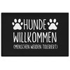 Trendation - Dog Doormat Saying Gift Dog Owner Dogs Welcome
