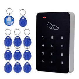 OBO HANDS RFID Standalone Keypad Access Control Card Reader with Digital Keypad+10 EM4100 Tags for Home/Apartment/Factory Secure System (T22)