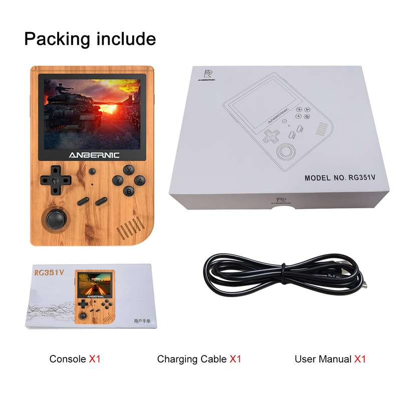 RG351V Retro Handheld Game Console , Open Source System Built-in