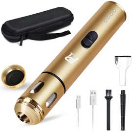 ZHENGHAI P1 Electric Herb and Spice Grinder. USB Rechargeable, Fast Grinding for Fresh Spices and Dry Flower Buds. Includes Portable Travel bag and Cleaning Brush Travel Set (Golden)