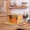 HOMEKOKO Vintage Large Wood Bread Box for Kitchen Counter, Retro