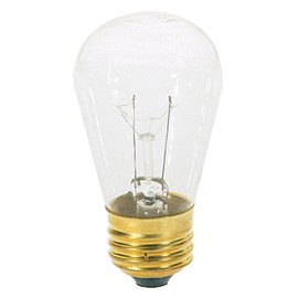 Satco S3965 130V Medium Base 11-Watt S14 Light Bulb, Clear
