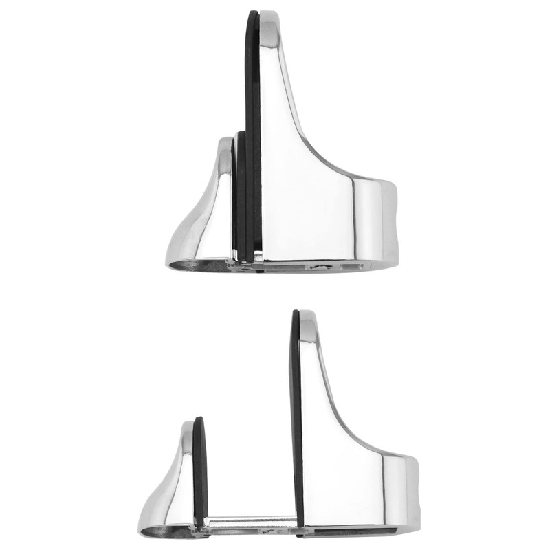 QWORK® 4 Pack Adjustable Glass Shelf Brackets, Wall Mounted Zinc