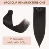 TESS Clip in Extensions Echthaar 6stk 36g, 6 Clip in