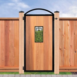 Nuvo Iron Decorative Insert for Fencing, Gates, Home, Garden - Rectangular, 9" X 17″, Black