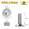 ORTAVA Pack of 20 M5 x 12 Countersunk Screws Flat