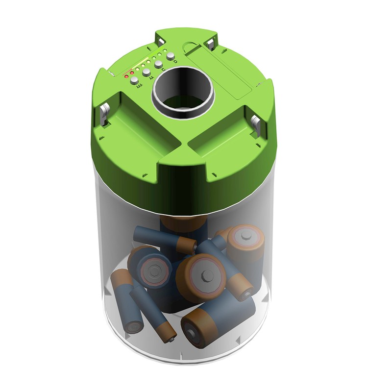 ECO Battery Bin - Test, Store & Recycle AA, AAA,