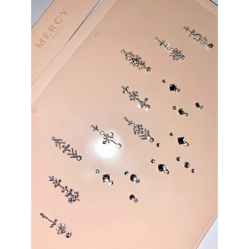 Priyanka Silver Bindis ✮ MERCY LONDON Crystal Indian Bindi Face