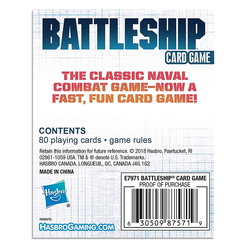 Hasbro Gaming Battleship Card Game for Kids Ages 7 and