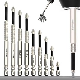 High Magnetic Screwdriver Drill Bit Set, K5 Impact-Resistant And Non-Slip Bit, Impact Driver Bit Set, Anti Slip Strong Magnetic Durability Electric Screwdriver Set, 25/50/65/70/75/90/100/120/150mm