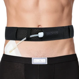 Mesh Breathable PD Belt Peritoneal Dialysis Catheter Accessories Supplies Soft Transfer Set Holder Protector Belts for Stomach Feeding Peg J Tube Women Men Adults Black