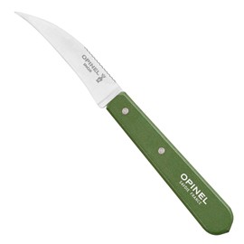 OPINEL Essential No.114 Vegetable Knife, Hornbeam Wood Handles, Made in France (Dark Green)