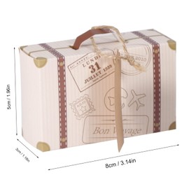 50pcs/ Set Portable Cardboard Candy Gift Box, Novel Mini Suitcase, for Wedding Party, Birthday, Anniversary and Baby Shower