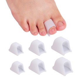 Nolimvita Hammer Toe Straightener Corrector - Toe Spacers Toe Splints Realign Bent, Curled, Crooked, Claw, Hammertoes, Bunion Corrector (6 Pack,3 Sizes in One Set)