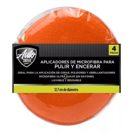 Drive Set 4 Aplicadores Para Pulir Y Encerar De Microfibra
