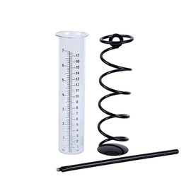 WOOPTOR Rain Gauge, Outdoor Glass Rain Gauge Metal Frame, Detachable Rain Guage for Garden, Yard, Deck, Lawn, Landscape, pond, farmland