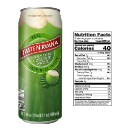 Nirvana Taste Nirvana Real Coconut Water 16.2 Fluid Ounces | 12-Packs | WATER/PULP/ALO - COCONUT WATER