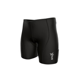 Sparx Men`s Performance Tri Shorts 4 Pockets Black Compression Triathlon Short Cycling Short Swim Bike Run (Medium)