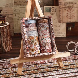 Venlloom 12 Rolls Floral Washi Tape Set - 0.4/0.6/0.8/1.2in Numerous Flowers Design Decorative Tapes for Journaling Scrapbooking Writable Vintage Scrapbook Supplies Letter Gift Craft Tape (Colorful4)